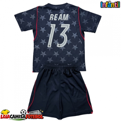 Camisa de Futebol Estados Unidos Tim Ream #13 Equipamento Secundário Infantil Mundo 2026 Manga Curta (+ Calças curtas)
